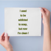 おもしろい石鹸のテキスト チラシ (手)