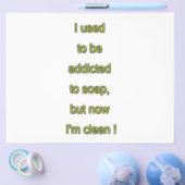 おもしろい石鹸のテキスト チラシ (シングル)