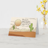 『おもしろい砂漠の考える中に住恋しく思む君』 カード (黄色い花)