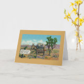 おもしろい砂漠生活挨拶カード カード (黄色い花)