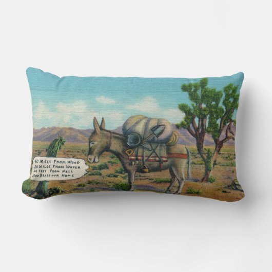 おもしろい砂漠生活腰枕 ランバークッション (正面)