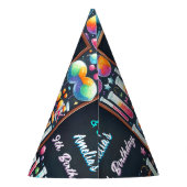 おもしろい研究室キッズギークおたく不機嫌サイエンス9誕生日 パーティーハット (裏面)