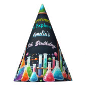 おもしろい研究室キッズギークおたく不機嫌サイエンス9誕生日 パーティーハット (正面)