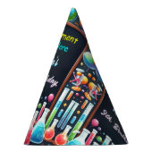 おもしろい研究室キッズギークおたく不機嫌サイエンス9誕生日 パーティーハット (右)