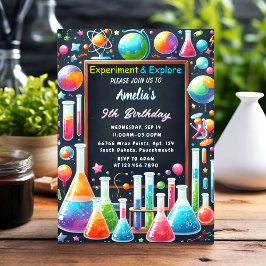 おもしろい研究室キッズギークおたく不機嫌サイエンス9誕生日 招待状