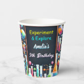 おもしろい研究室キッズギークおたく不機嫌サイエンス9誕生日 紙コップ (正面)