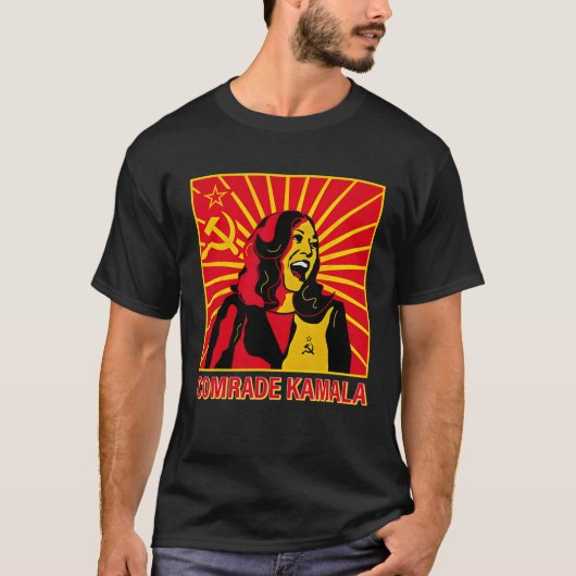 おもしろい社会主義同志カマラコミアラハリス2024 Tシャツ (正面)