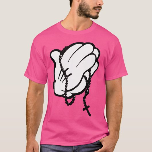 おもしろい祈手 Tシャツ (正面)