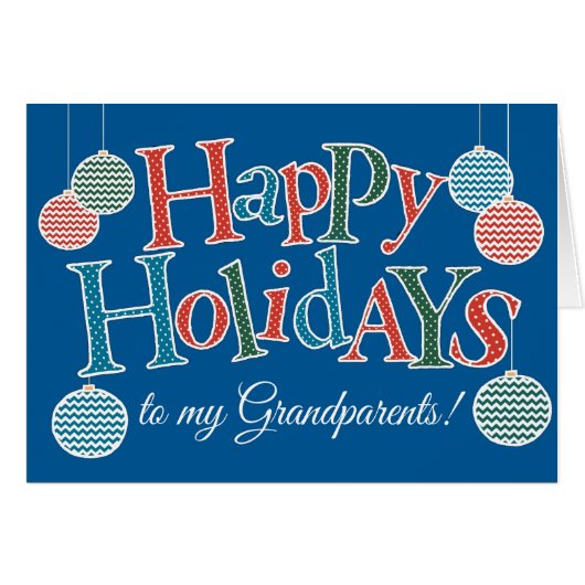 おもしろい祖父母のためのハッピーホリデー (正面横)