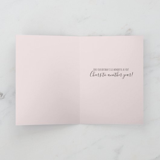 おもしろい祝ユー誕生日モダンハートカード カード (内部)