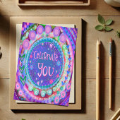 おもしろい祝ユー誕生日モダンハートカード カード