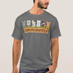 おもしろい祝多様性猫好き所有者Pet C Tシャツ