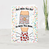 おもしろい祝日：新年 カード (正面)