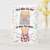 おもしろい祝日：新年 カード (黄色い花)