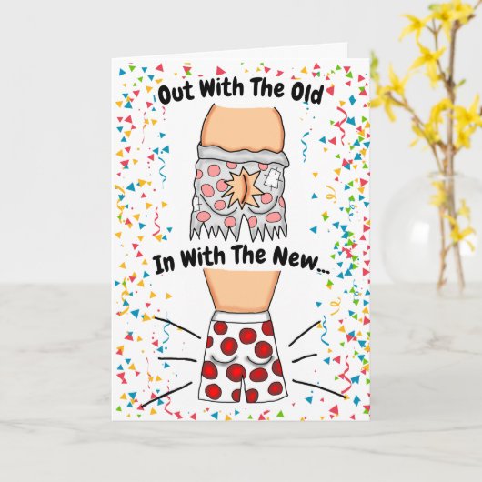 おもしろい祝日：新年 カード (黄色い花)