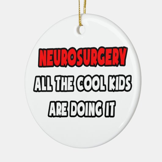 おもしろい神経外科医のシャツと贈り物 セラミックオーナメント (左)