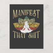 おもしろい禅めい想のヨガナマステ皮肉 ポストカード (正面)