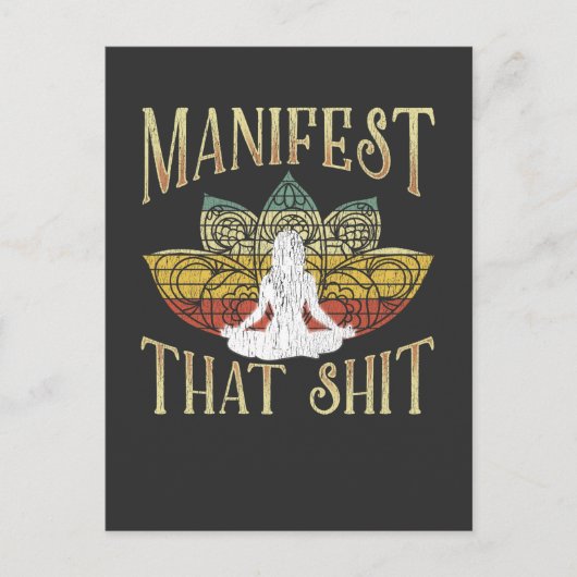 おもしろい禅めい想のヨガナマステ皮肉 ポストカード (正面)