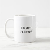 おもしろい私が建築退職した労働者であるおもしろい コーヒーマグカップ (左)