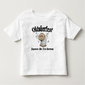 おもしろい私によってがドイツのオクトーバーフェストである私を絞って下さい トドラーTシャツ (正面)