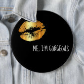 おもしろい私に、私あります豪華な女性だけのパーティーボタンが接吻して下さい 缶バッジ (インサイチュ)