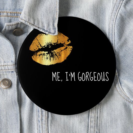 おもしろい私に、私あります豪華な女性だけのパーティーボタンが接吻して下さい 缶バッジ (インサイチュ)