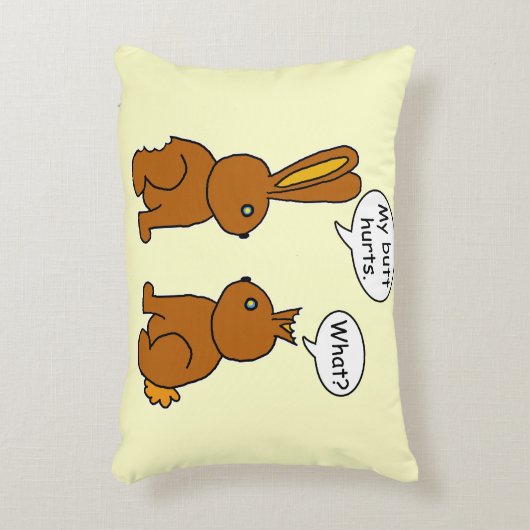 おもしろい私のお尻はバニーを傷つけます アクセントクッション (正面(垂直))