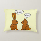 おもしろい私のお尻はバニーを傷つけます アクセントクッション (裏面)