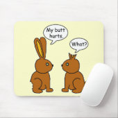 おもしろい私のお尻はバニーを傷つけます マウスパッド (マウス)