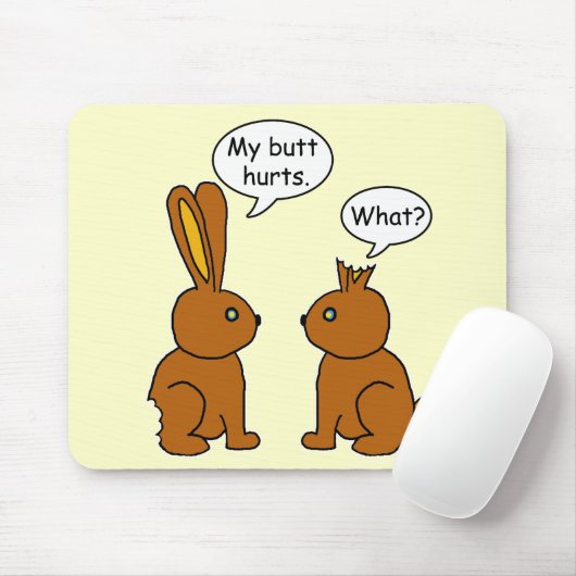 おもしろい私のお尻はバニーを傷つけます マウスパッド (マウス)