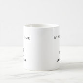 おもしろい私の中指はコーヒー・マグ挨拶します コーヒーマグカップ (中央)