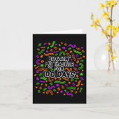 おもしろい私の先生を100日の学校のスタッド カード (黄色い花)