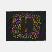 おもしろい私の先生を100日の学校のスタッド フリースブランケット (正面(横))