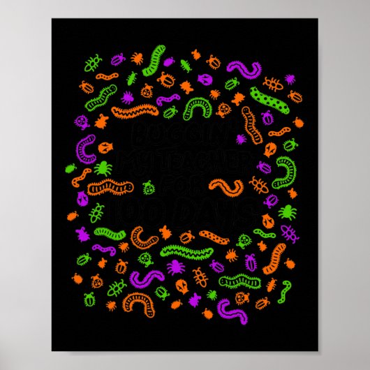 おもしろい私の先生を100日の学校のスタッド ポスター (正面)