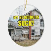 おもしろい私の隣人は吸います セラミックオーナメント (左)