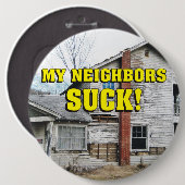 おもしろい私の隣人は吸います 缶バッジ (正面&裏面)