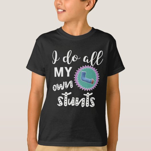 おもしろい私はすべての私の自身の発育阻害によって壊される腕の女の子をします Tシャツ (正面)