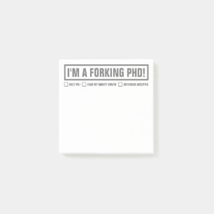 "おもしろい私はですA分岐PhD" 3" x3 " ポストイット