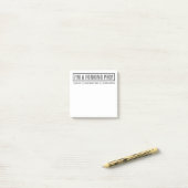 "おもしろい私はですA分岐PhD" 3" x3 " ポストイット (デスク上)