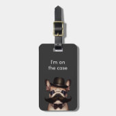 「おもしろい私は事件に関わっている」フレチ・グレイ ラゲッジタグ (正面縦)