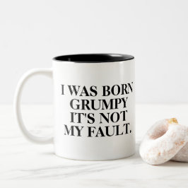 "おもしろい私は生まれる気難しい"朝でした ツートーンマグカップ