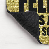 おもしろい私は私がフェリシアの金ゴールドのグリッターのBYE Feliciだったことを望みます マウスパッド (コーナー)