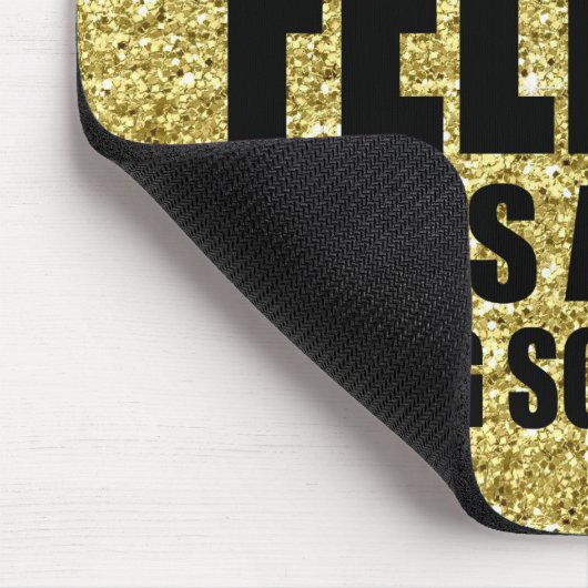 おもしろい私は私がフェリシアの金ゴールドのグリッターのBYE Feliciだったことを望みます マウスパッド (コーナー)