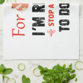 おもしろい私は退職したなデザインです キッチンタオル (折り畳み)