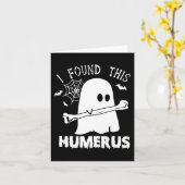 おもしろい私は、このHumerusブー幽霊ハロウィーンコストを見つけた カード (黄色い花)