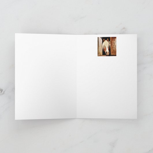 おもしろい私は、それはあなたの誕生日馬のぞき見ていた カード (内部)