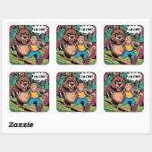 「おもしろい私は」カ素晴らしートゥーイラストレーション スクエアシール (シート)