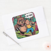 「おもしろい私は」カ素晴らしートゥーイラストレーション スクエアシール (封筒)