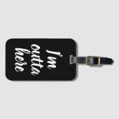 おもしろい私はouttaのここに荷物のラベルいます ラゲッジタグ (正面横)