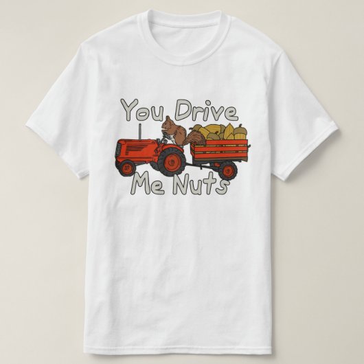 おもしろい私をくだらないリスのしゃれ運転します Tシャツ (デザイン正面)